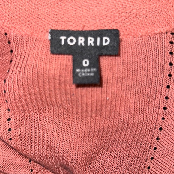 NWOT Peach Torrid Cardigan 0X - Picture 6 of 12